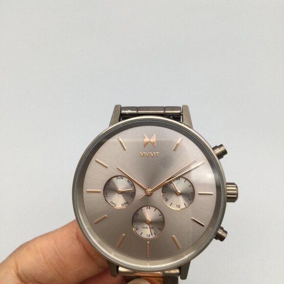 MVMT Orion NovaChronograph Women Watch 38mm Gray Rose Gold New Battery 7.5\